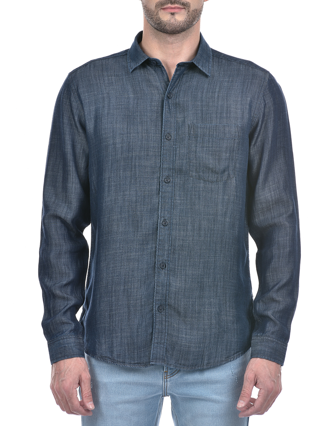 Numero Uno Men Solid Blue Shirt